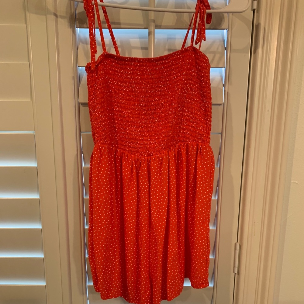 RED AND WHITE ROMPER